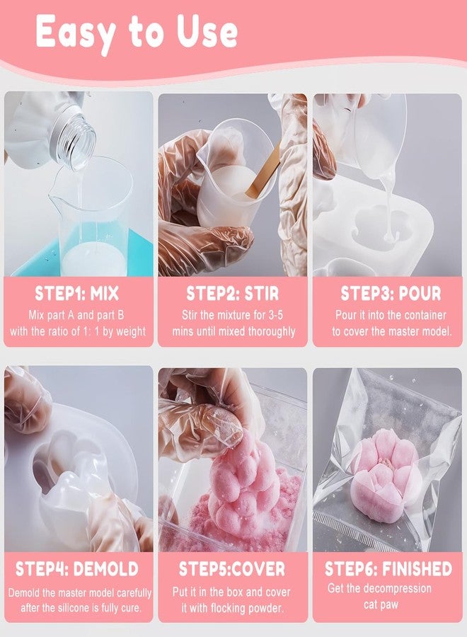 PATPAT® DIY Jelly Toy Silicone Mold Kit 3D Cute Squishy Toy Making Kit Soft Silicone Jelly Includes Tools & Accessories DIY Squishy Supplies for Kids & Adults Gift - Image 4